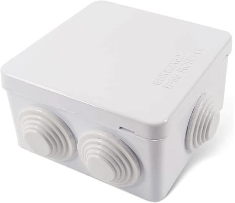 ip55 junction box white|4 Pcs Junction Boxes IP65/IP55 Waterproof, White ABS Plastic .